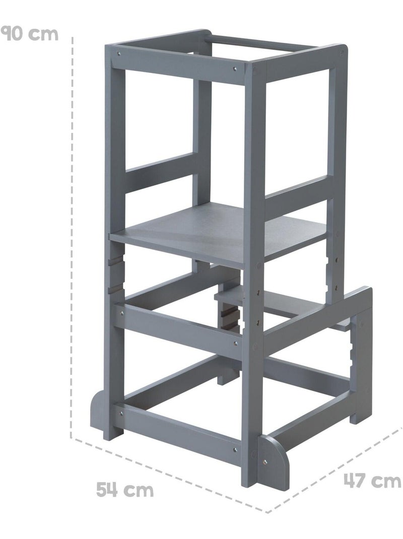 Torre di apprendimento evolutiva in legno – ROBA Grigio antracite - Kiabi