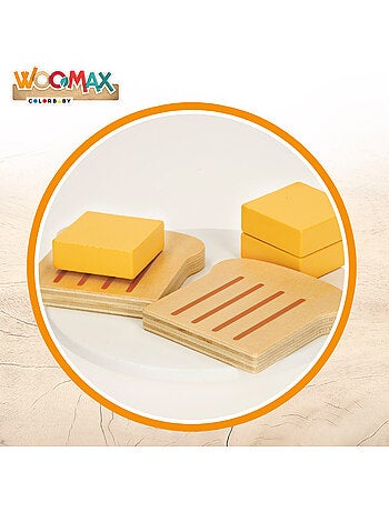 Tostapane giocattolo in legno con 8 accessori WOOMAX