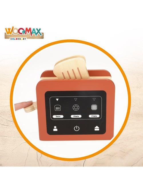 Tostapane giocattolo in legno con 8 accessori WOOMAX - Kiabi