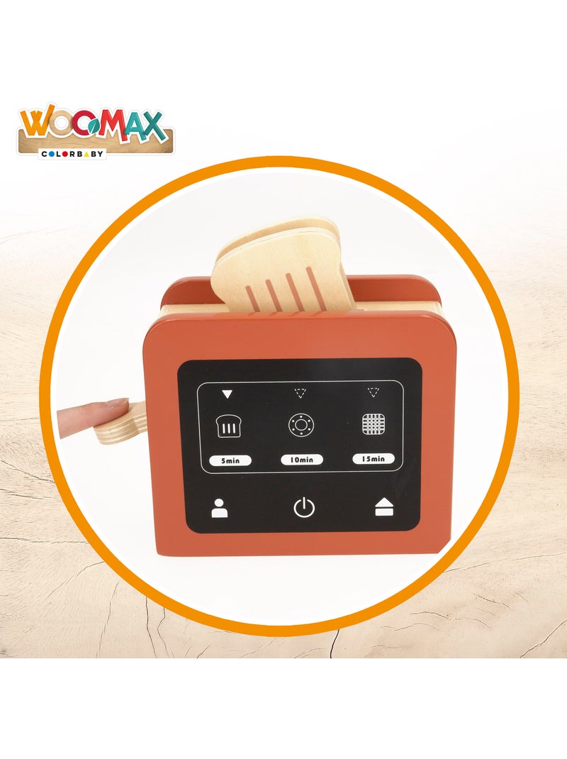 Tostapane giocattolo in legno con 8 accessori WOOMAX N/D - Kiabi