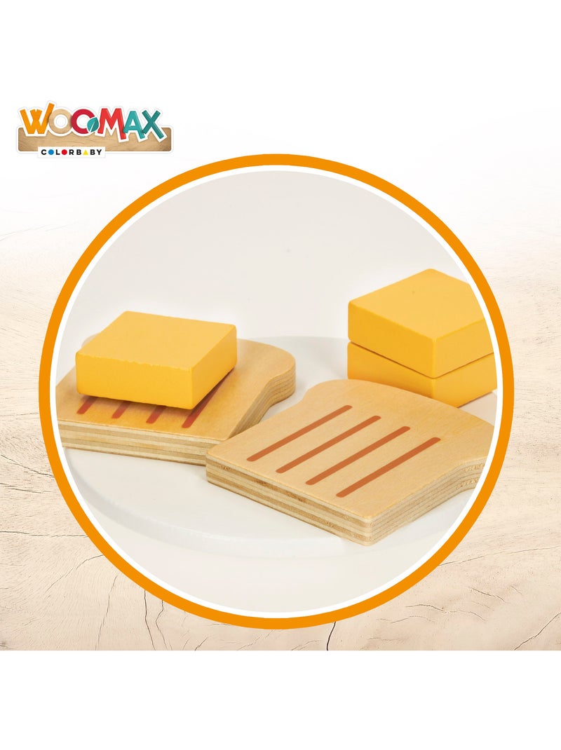 Tostapane giocattolo in legno con 8 accessori WOOMAX N/D - Kiabi
