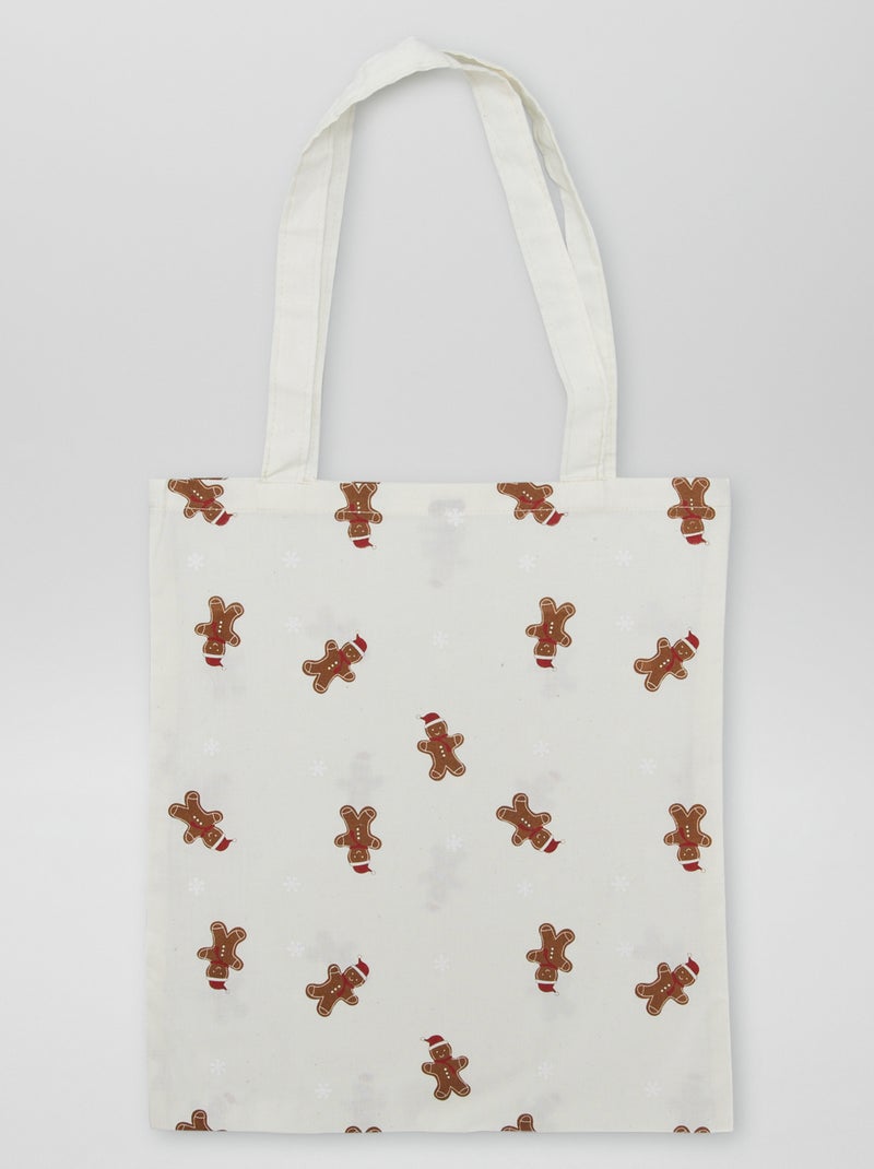 Tote bag stampata BIANCO - Kiabi