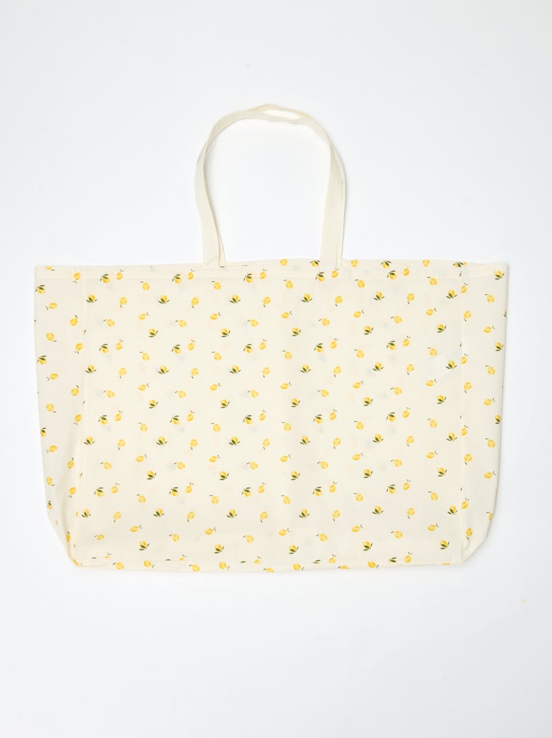 Tote bag XXL in tela Giallo - Kiabi