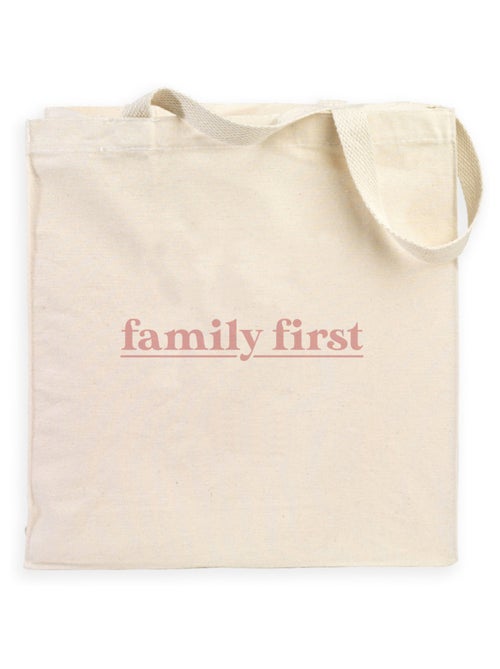 Totebag FAMILY FIRST ROSE - Kiabi