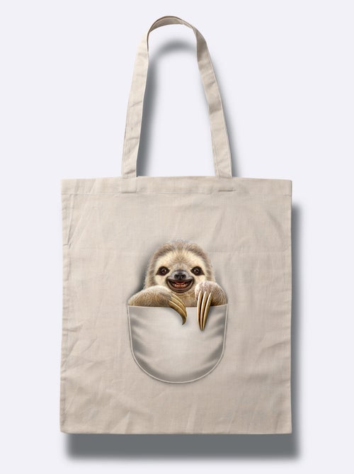 Totebag POCKET SLOTH - Kiabi