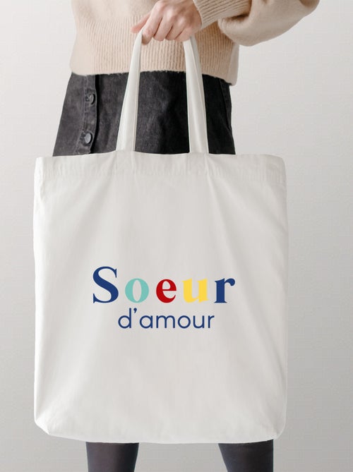 Totebag SŒUR D'AMOUR - Kiabi