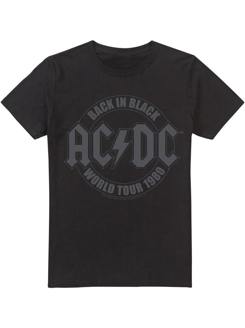 Tour maglietta emblema uomo - acdc Nero - Kiabi