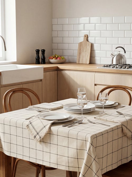 Tovaglia a quadri 150x250 cm - Kiabi Tovaglia a quadri 150x250 cm - Kiabi