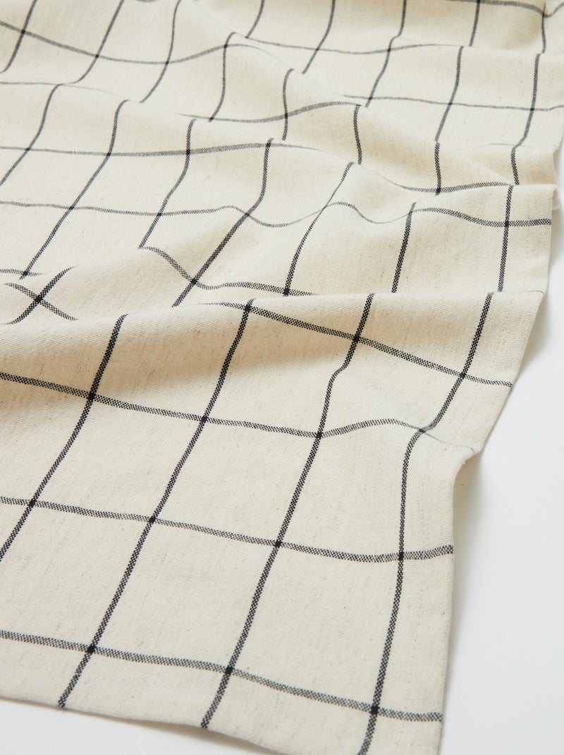 Tovaglia a quadri 150x250 cm NERO - Kiabi