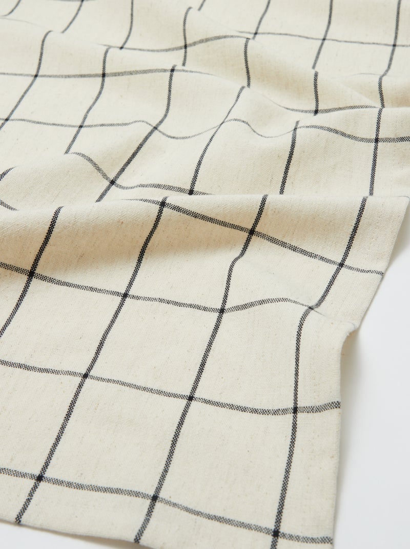 Tovaglia a quadri (155x155 cm) - Kiabi Home NERO - Kiabi