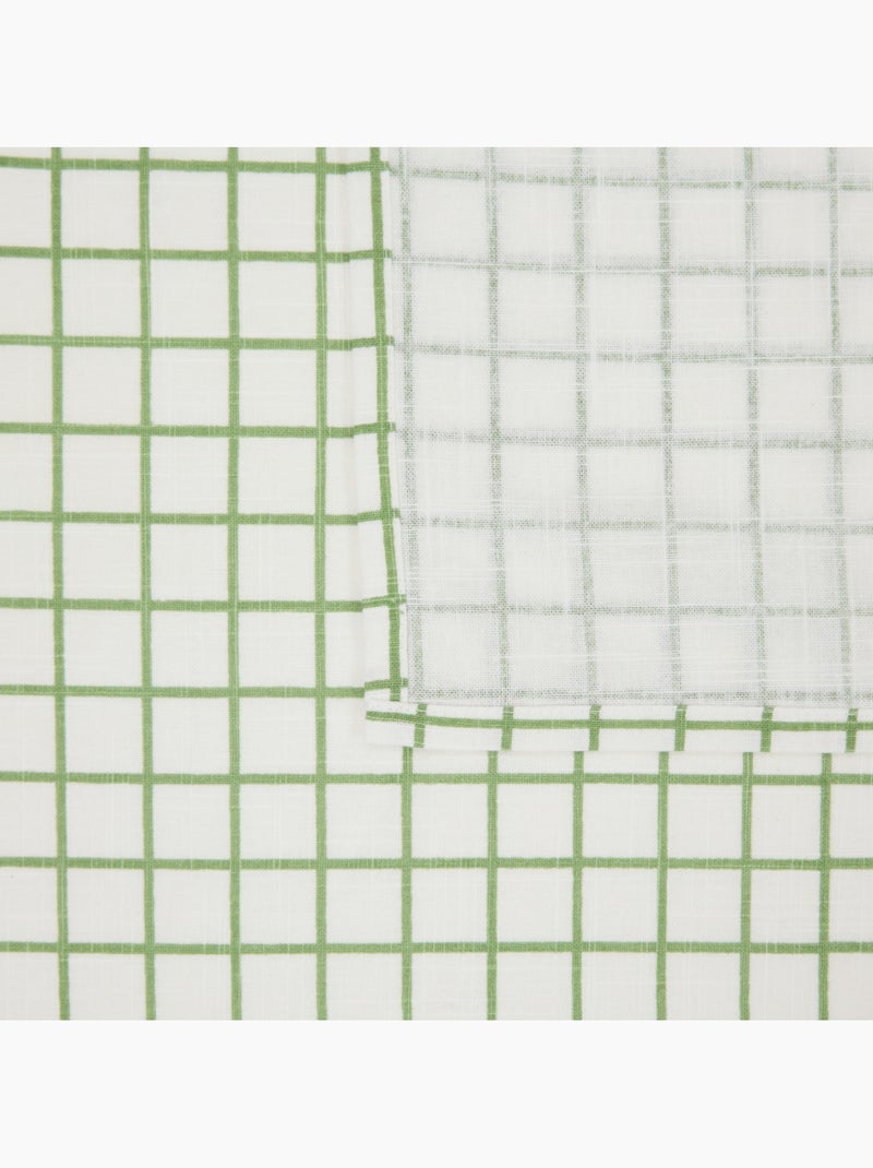 Tovaglia a quadri in cotone, trattamento idrorepellente Verde - Kiabi