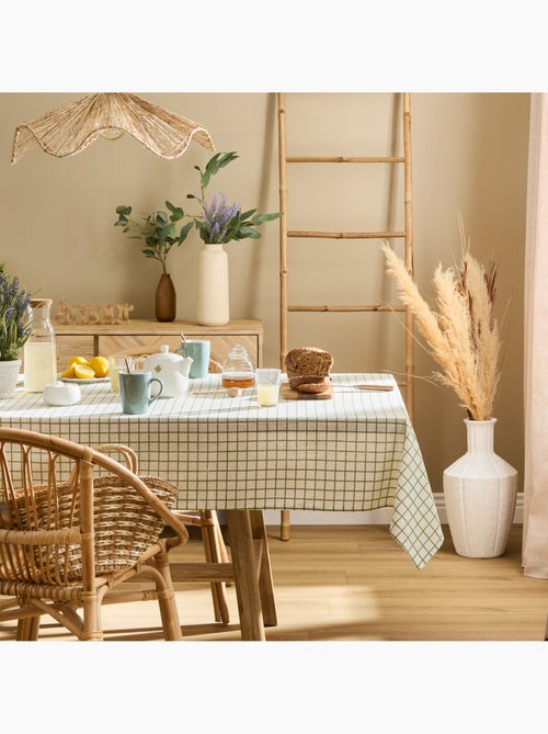 Tovaglia a quadri in cotone, trattamento idrorepellente - Kiabi