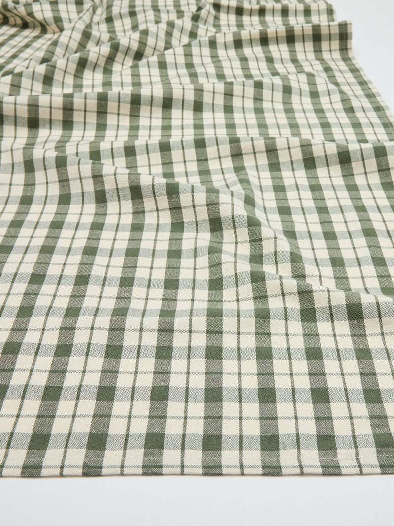 Tovaglia a quadri stampata (150x150 cm) - Kiabi Home Kaki - Kiabi