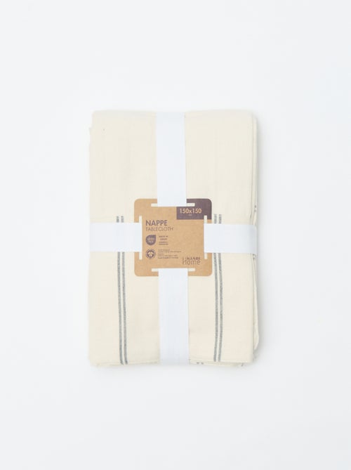 Tovaglia a righe in cotone (150x150 cm) - Kiabi Home - Kiabi