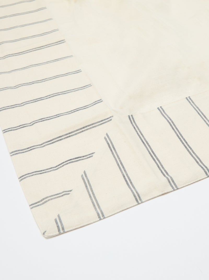 Tovaglia a righe in cotone (150x150 cm) - Kiabi Home Beige - Kiabi