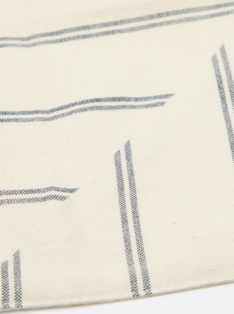 Tovaglia a righe in cotone (150x200 cm) - Kiabi Home Beige - Kiabi