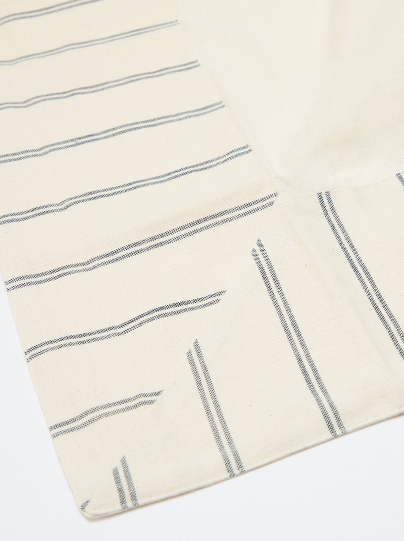 Tovaglia a righe in cotone (150x250 cm) - Kiabi Home Beige - Kiabi