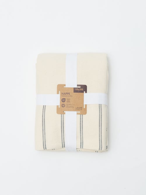 Tovaglia a righe in cotone (150x300 cm) - Kiabi Home - Kiabi