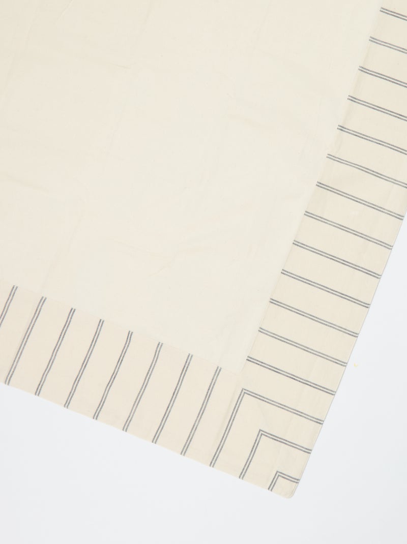 Tovaglia a righe in cotone (150x300 cm) - Kiabi Home Beige - Kiabi