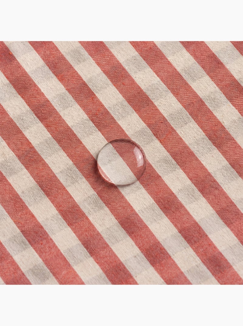 Tovaglia antimacchia a quadri vichy. Miscela di cotone e lino tessuto, effetto naturale - Gamusi. Rosso - Kiabi