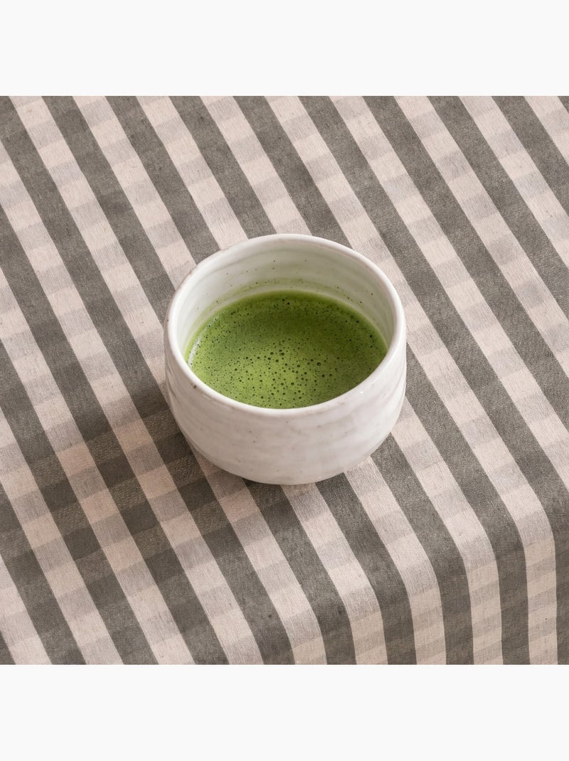 Tovaglia antimacchia a quadri vichy. Miscela di cotone e lino tessuto, effetto naturale - Gamusi. Verde - Kiabi