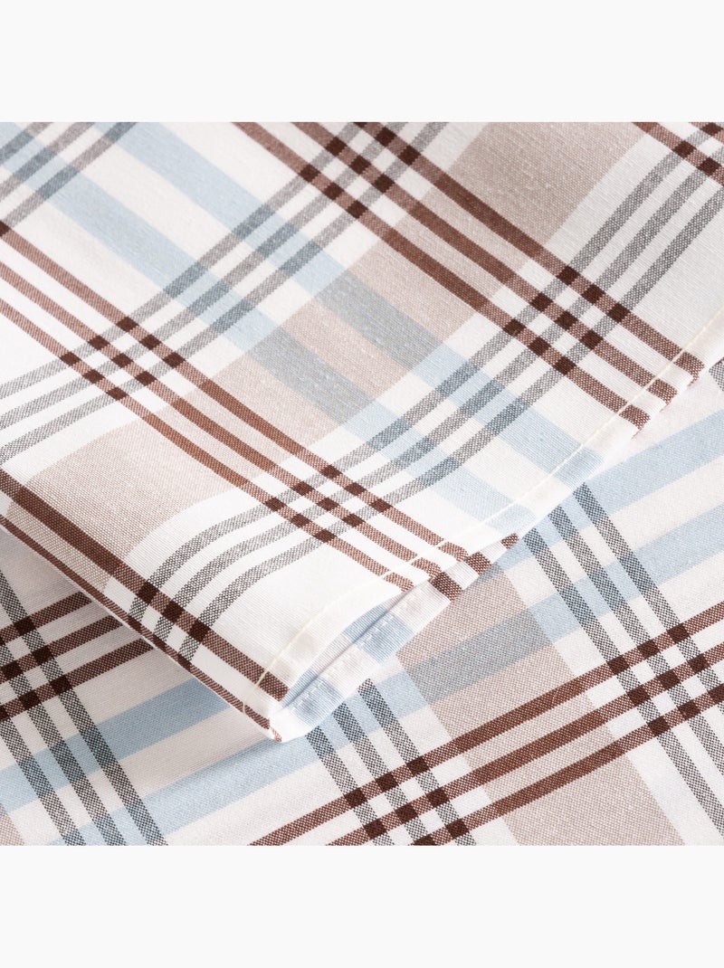 Tovaglia antimacchia con motivo tartan, tatto e caduta naturale - Gamusi. Blu - Kiabi