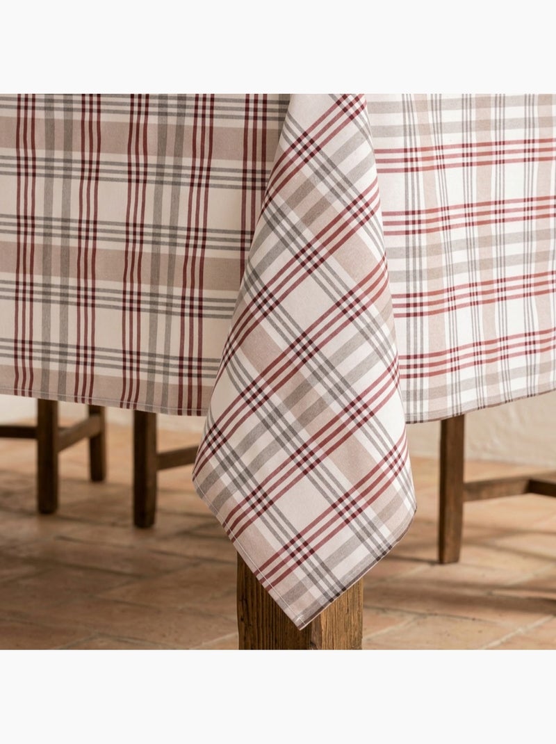 Tovaglia antimacchia con motivo tartan, tatto e caduta naturale - Gamusi. Grigio - Kiabi