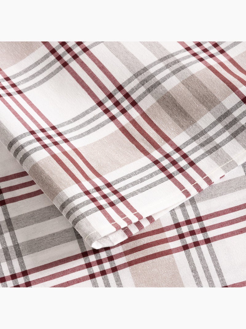 Tovaglia antimacchia con motivo tartan, tatto e caduta naturale - Gamusi. Grigio - Kiabi