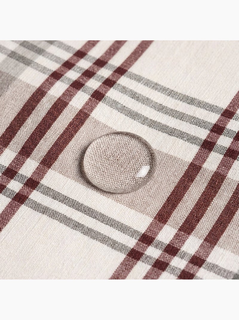 Tovaglia antimacchia con motivo tartan, tatto e caduta naturale - Gamusi. Grigio - Kiabi