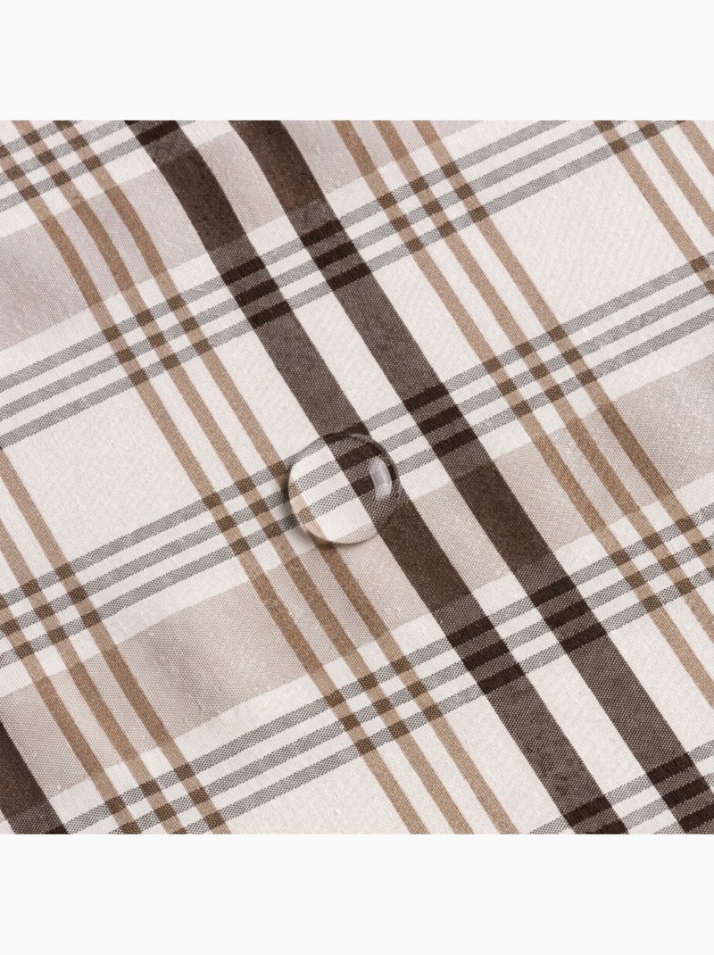 Tovaglia antimacchia con motivo tartan, tatto e caduta naturale - Gamusi. Marrone cioccolato - Kiabi
