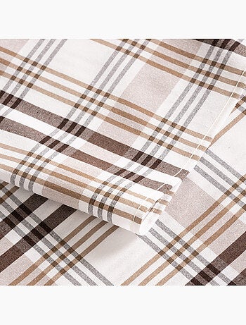 Tovaglia antimacchia con motivo tartan, tatto e caduta naturale - Gamusi.