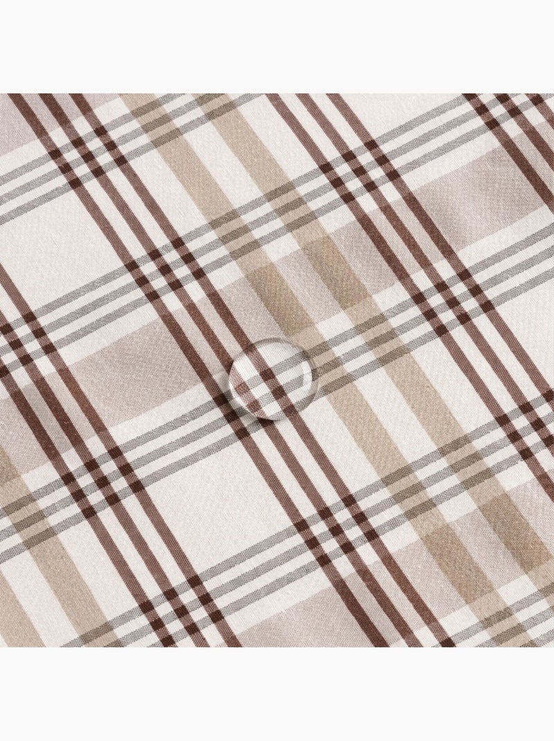 Tovaglia antimacchia con motivo tartan, tatto e caduta naturale - Gamusi. Sabbia - Kiabi