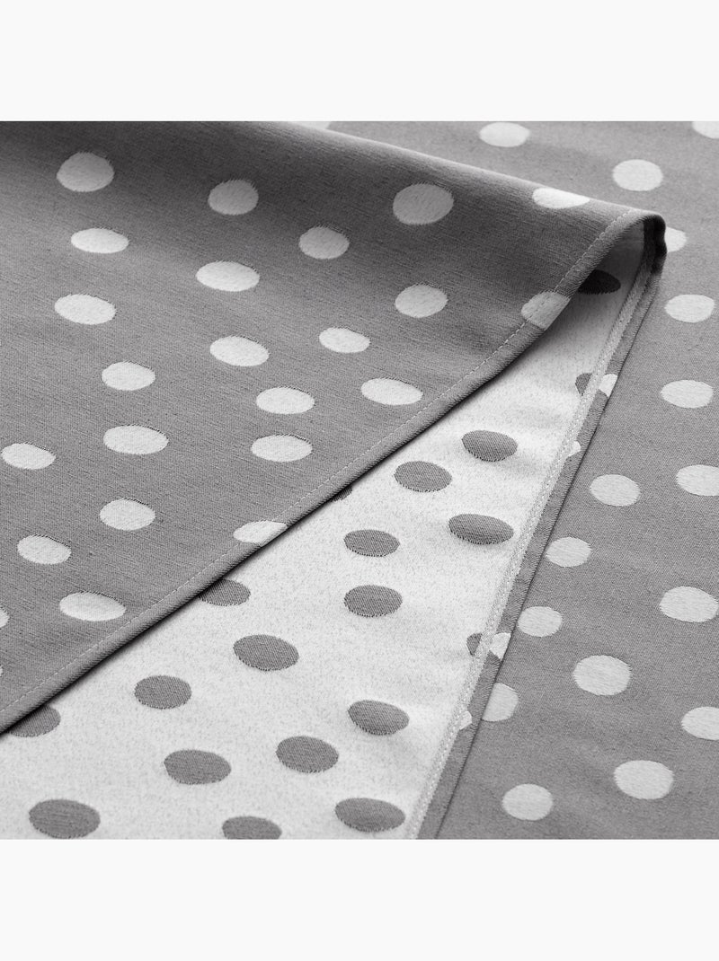 Tovaglia antimacchia con tessuto strutturato, motivo a puntini - Gamusi. Grigio antracite - Kiabi