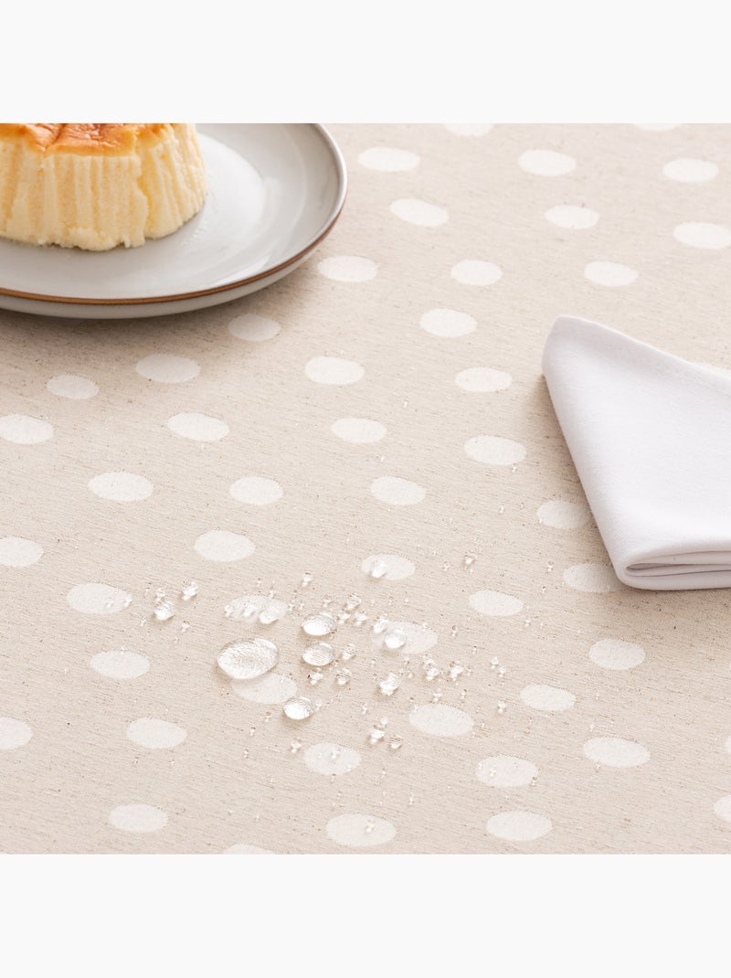 Tovaglia antimacchia con tessuto strutturato, motivo a puntini - Gamusi. Lino - Kiabi