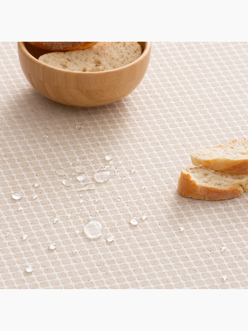 Tovaglia antimacchia con tessuto strutturato, motivo a quadretti a griglia - Gamusi. Lino - Kiabi
