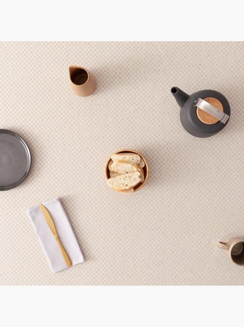 Tovaglia antimacchia con tessuto strutturato, motivo a quadretti a griglia - Gamusi. - Kiabi