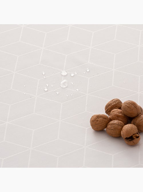 Tovaglia antimacchia con tessuto strutturato, motivo geometrico - Gamusi. - Kiabi