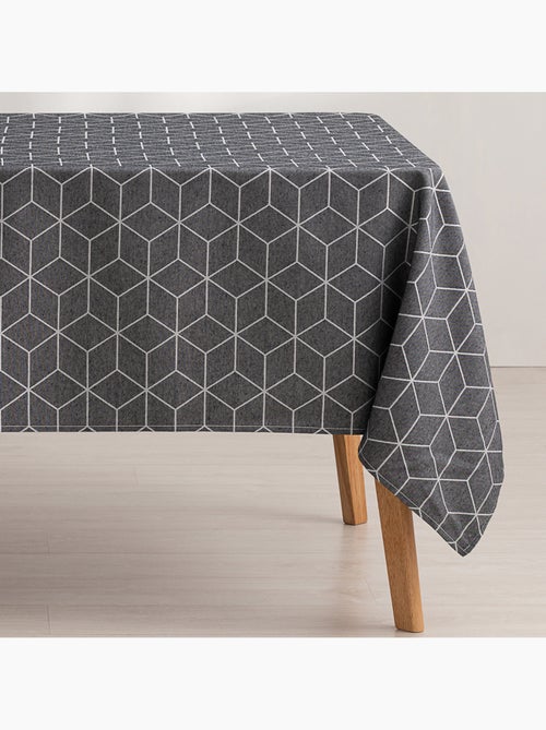Tovaglia antimacchia con tessuto strutturato, motivo geometrico - Gamusi. - Kiabi