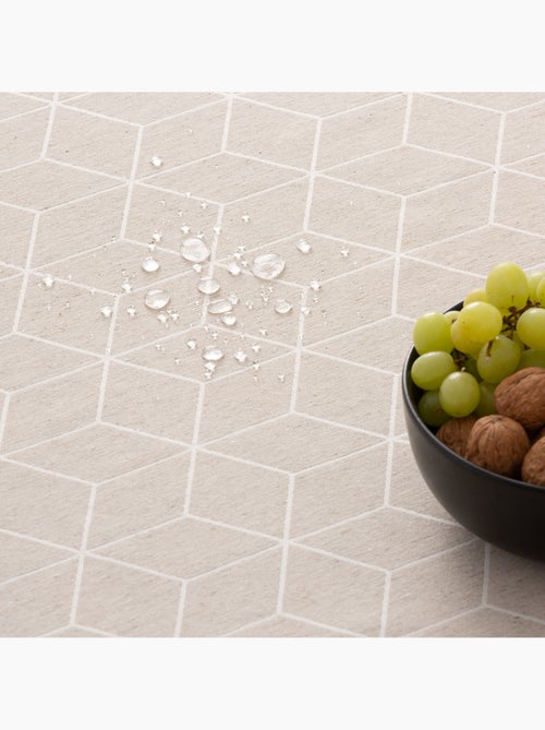 Tovaglia antimacchia con tessuto strutturato, motivo geometrico - Gamusi. - Kiabi