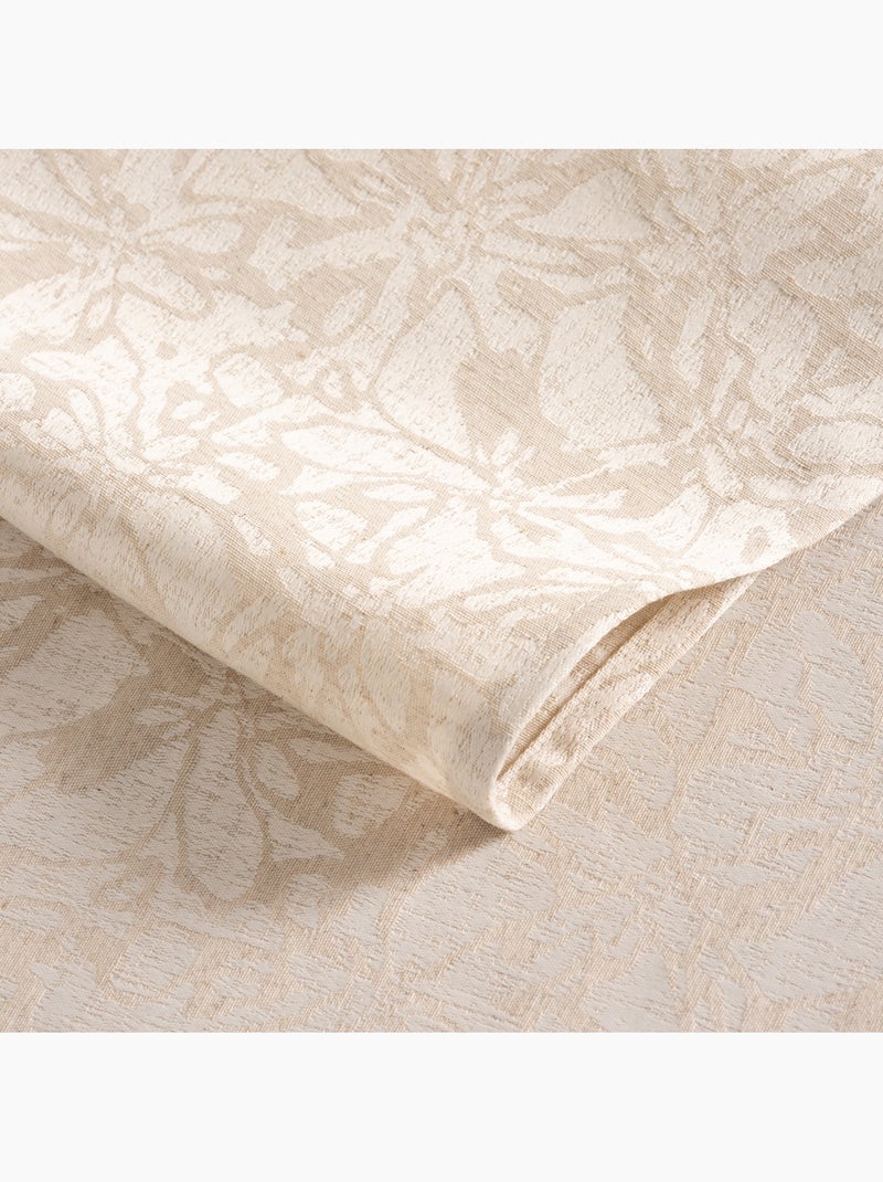 Tovaglia antimacchia con tessuto testurizzato floreale - Gamusi. Beige - Kiabi