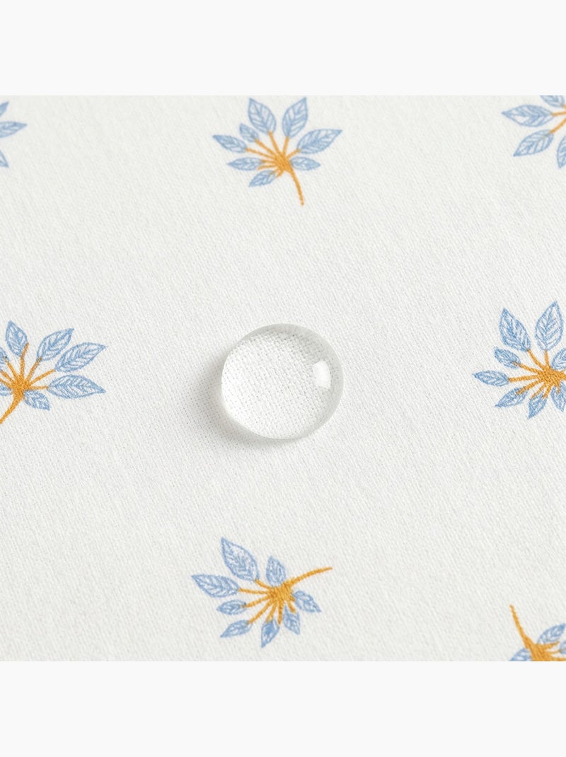 Tovaglia antimacchia stampata in stile mediterraneo, motivo floreale - Gamusi Bianco - Kiabi