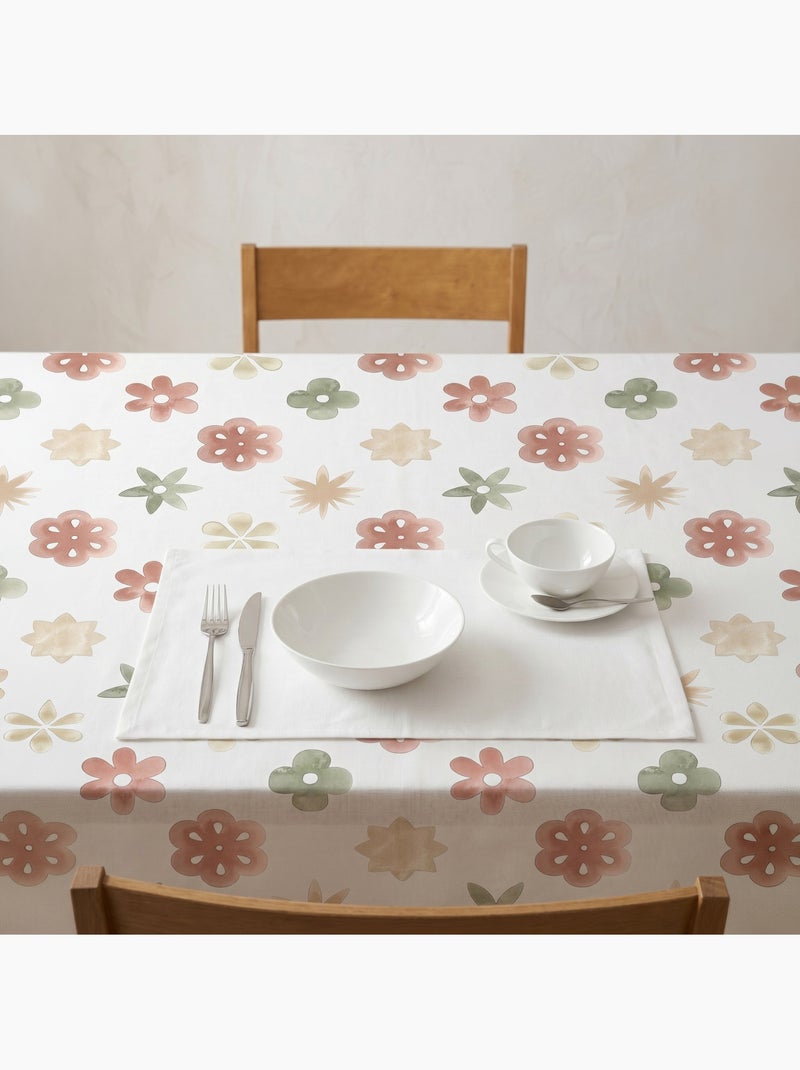 Tovaglia antimacchia stampata in stile mediterraneo, motivo floreale - Gamusi Multicolore - Kiabi