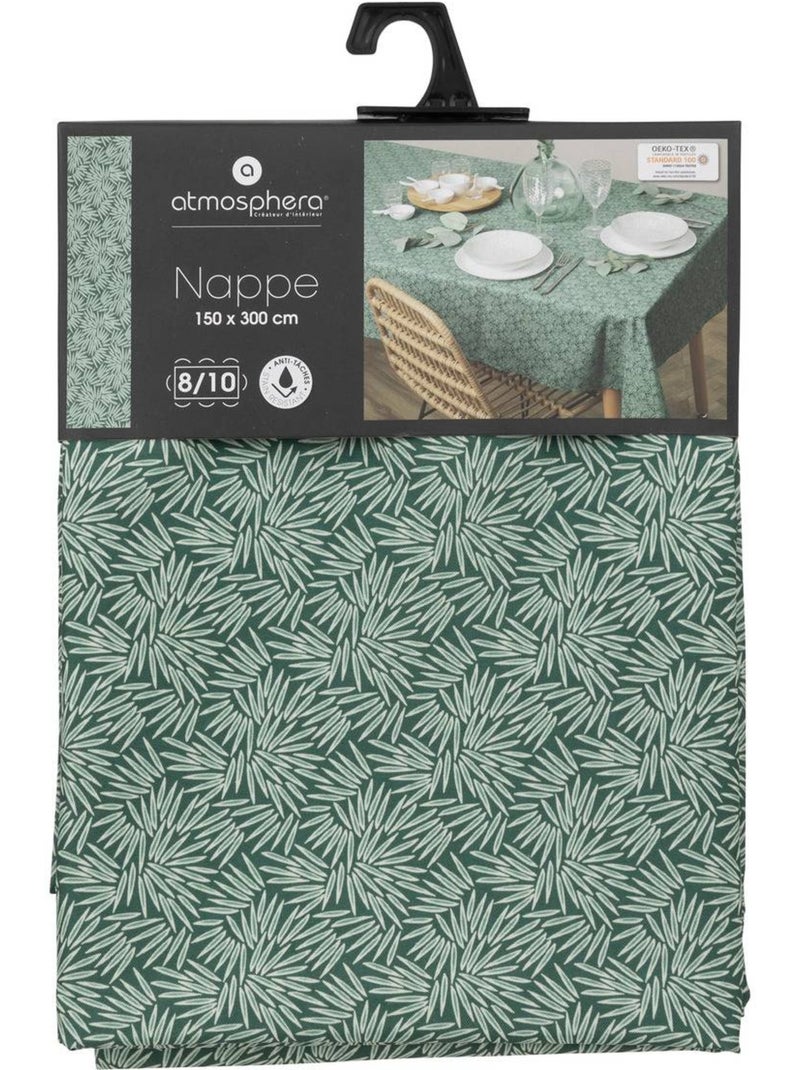 Tovaglia antimacchia thais verde 150x300cm Verde - Kiabi