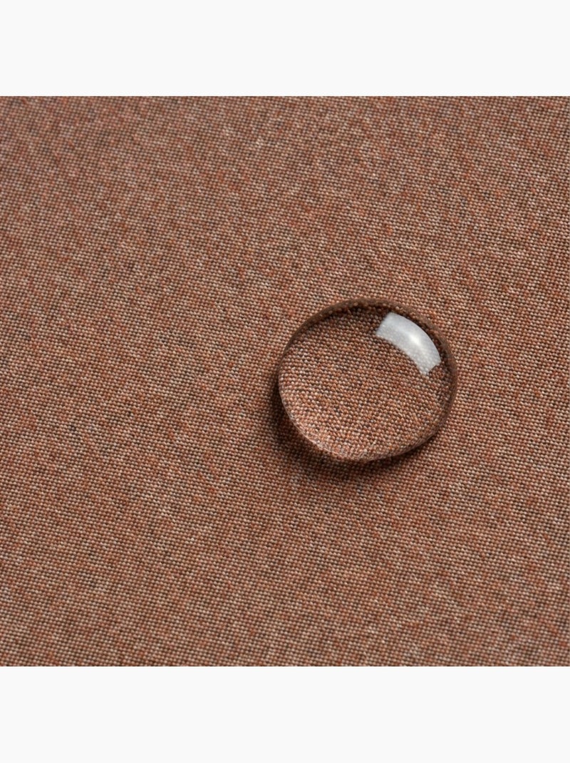 Tovaglia antimacchia tinta unita, tessuto mélange. Caduta naturale, effetto tessuto - Gamusi. Tortora - Kiabi