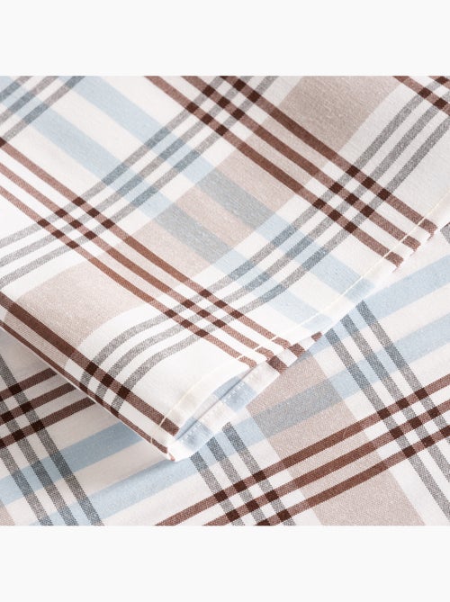 Tovaglia antimacchia tonda con motivo tartan, tatto e caduta naturale - Gamusi. - Kiabi