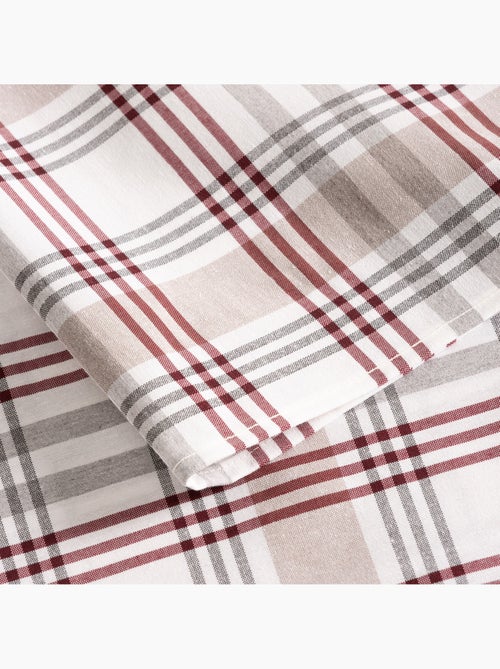 Tovaglia antimacchia tonda con motivo tartan, tatto e caduta naturale - Gamusi. - Kiabi