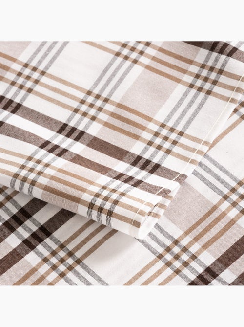 Tovaglia antimacchia tonda con motivo tartan, tatto e caduta naturale - Gamusi. - Kiabi