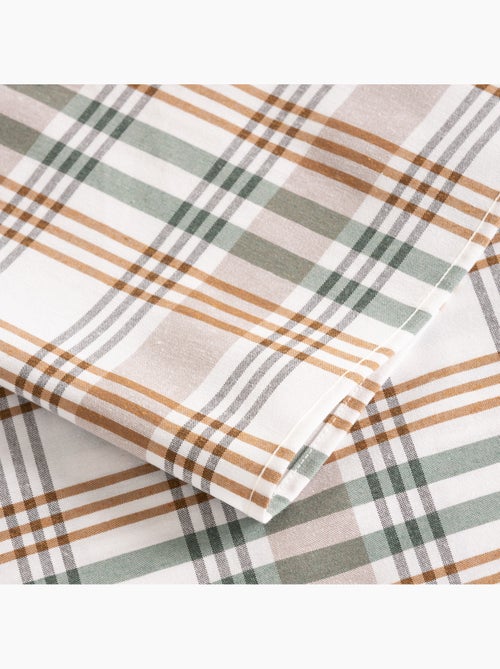 Tovaglia antimacchia tonda con motivo tartan, tatto e caduta naturale - Gamusi. - Kiabi