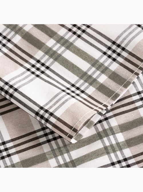 Tovaglia antimacchia tonda con motivo tartan, tatto e caduta naturale - Gamusi. - Kiabi