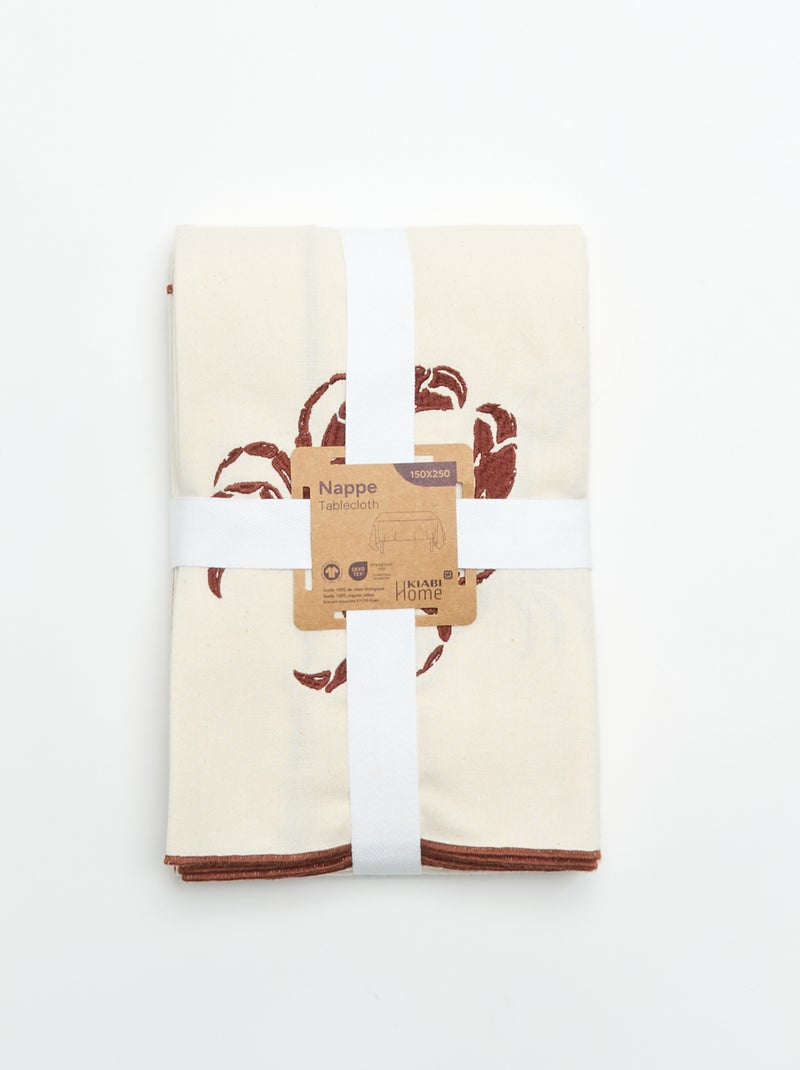 Tovaglia con granchio ricamato Beige - Kiabi